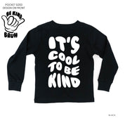 Be Kind Bruh - It's Cool to Be Kind (pf & b) - Child LONG SLEEVE Tee Little Mama Shirt Shop