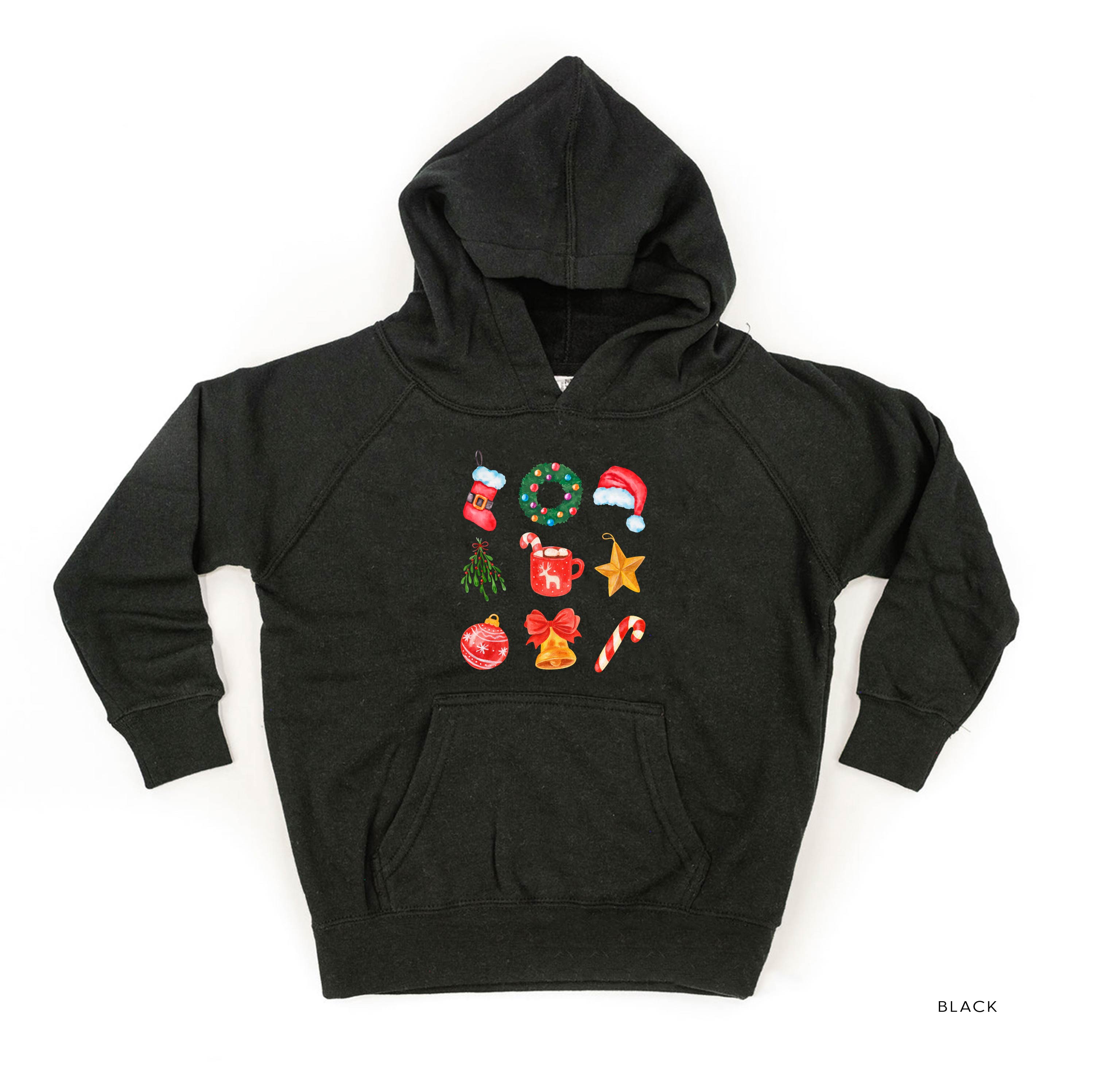 Classic Watercolor Christmas - Child HOODIE Little Mama Shirt Shop LLC