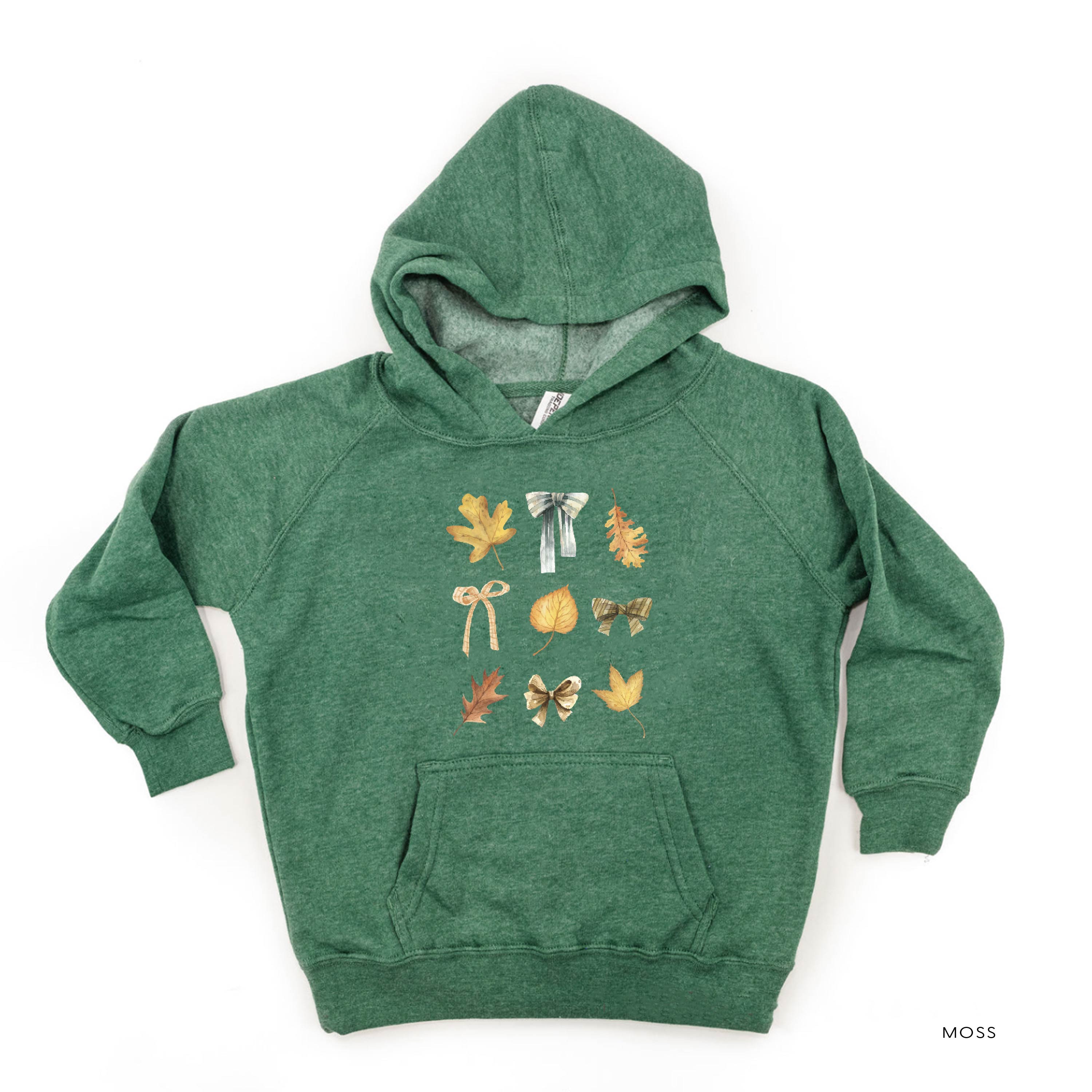 Dainty Bows and Leaves - Child Hoodie Little Mama Shirt Shop