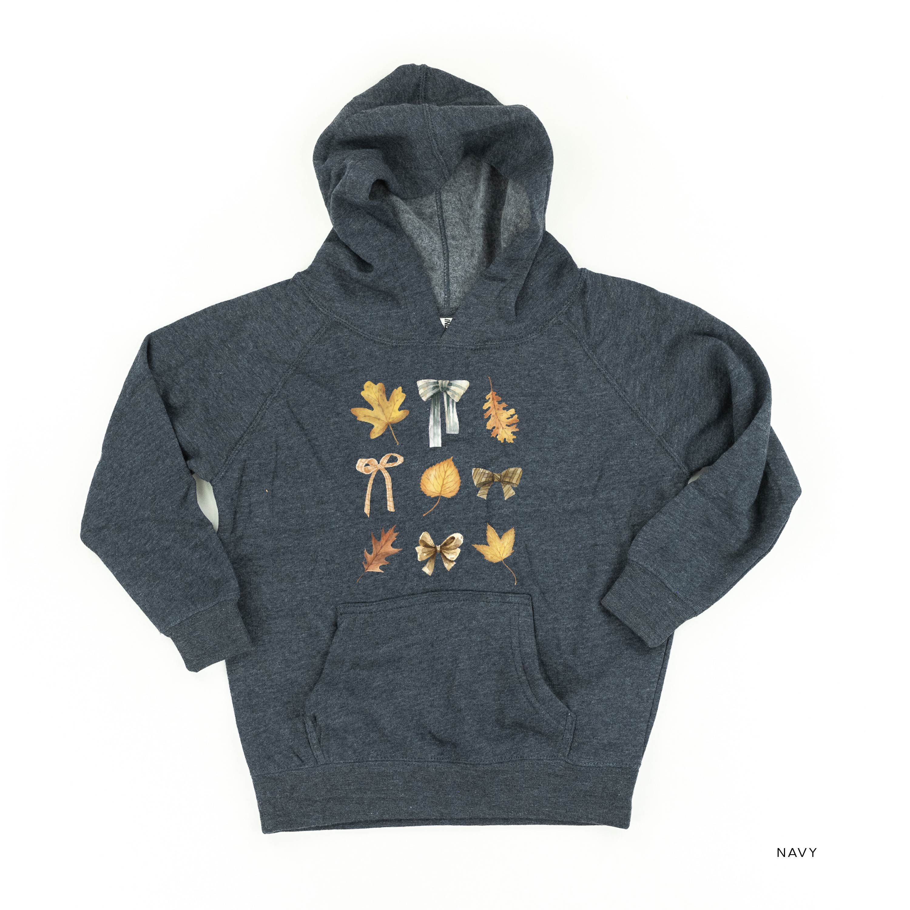 Dainty Bows and Leaves - Child Hoodie Little Mama Shirt Shop