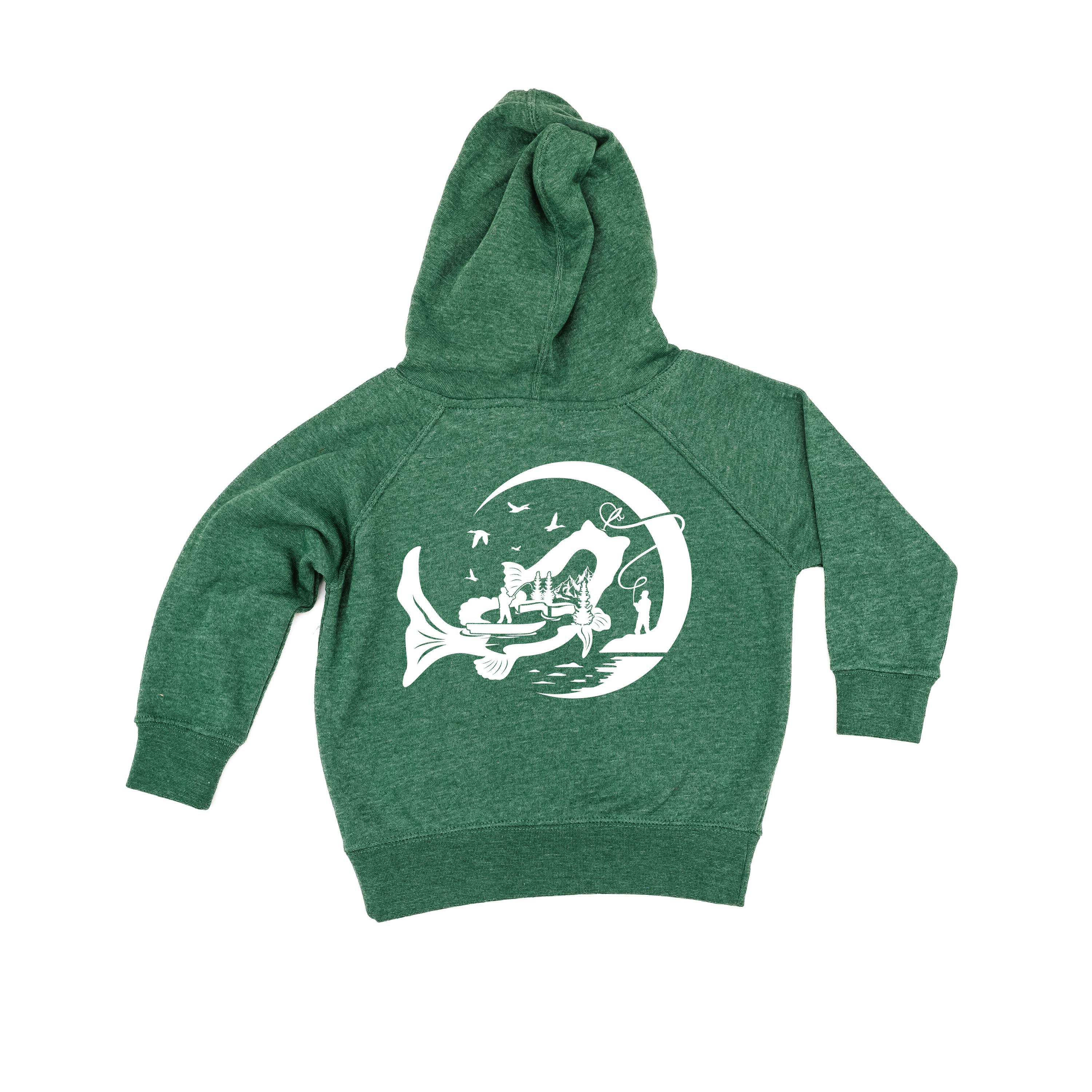 Fishing Compass - Fishing Scene (pf&b)  - Child HOODIE Little Mama Shirt Shop LLC