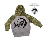Fishing Compass - Fishing Scene (pf&b)  - Child HOODIE Little Mama Shirt Shop LLC