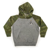 Fishing Skelly - Never Give Up (pf&b) - Child HOODIE Little Mama Shirt Shop LLC