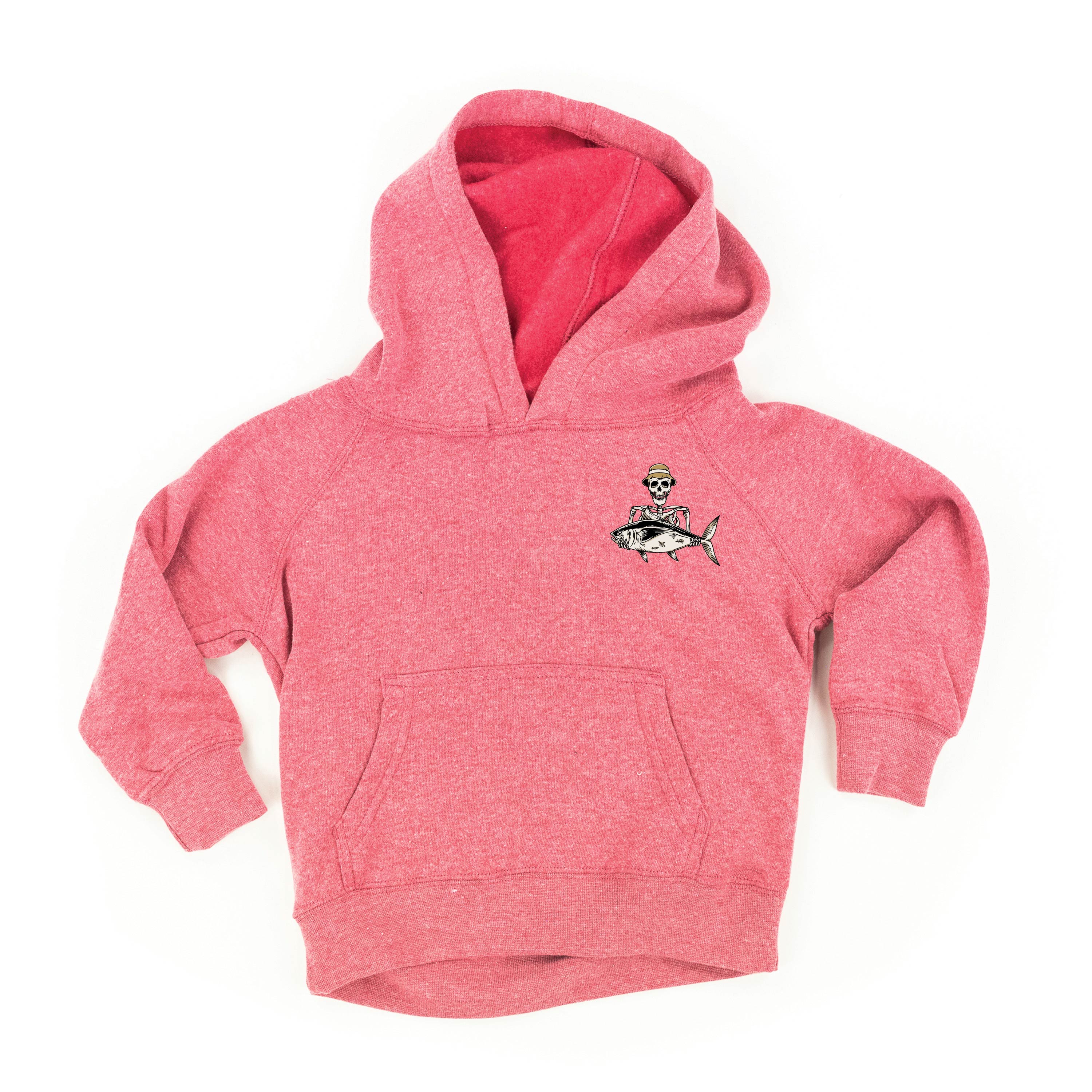 Fishing Skelly - Never Give Up (pf&b) - Child HOODIE Little Mama Shirt Shop LLC