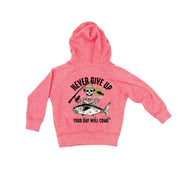 Fishing Skelly - Never Give Up (pf&b) - Child HOODIE Little Mama Shirt Shop LLC