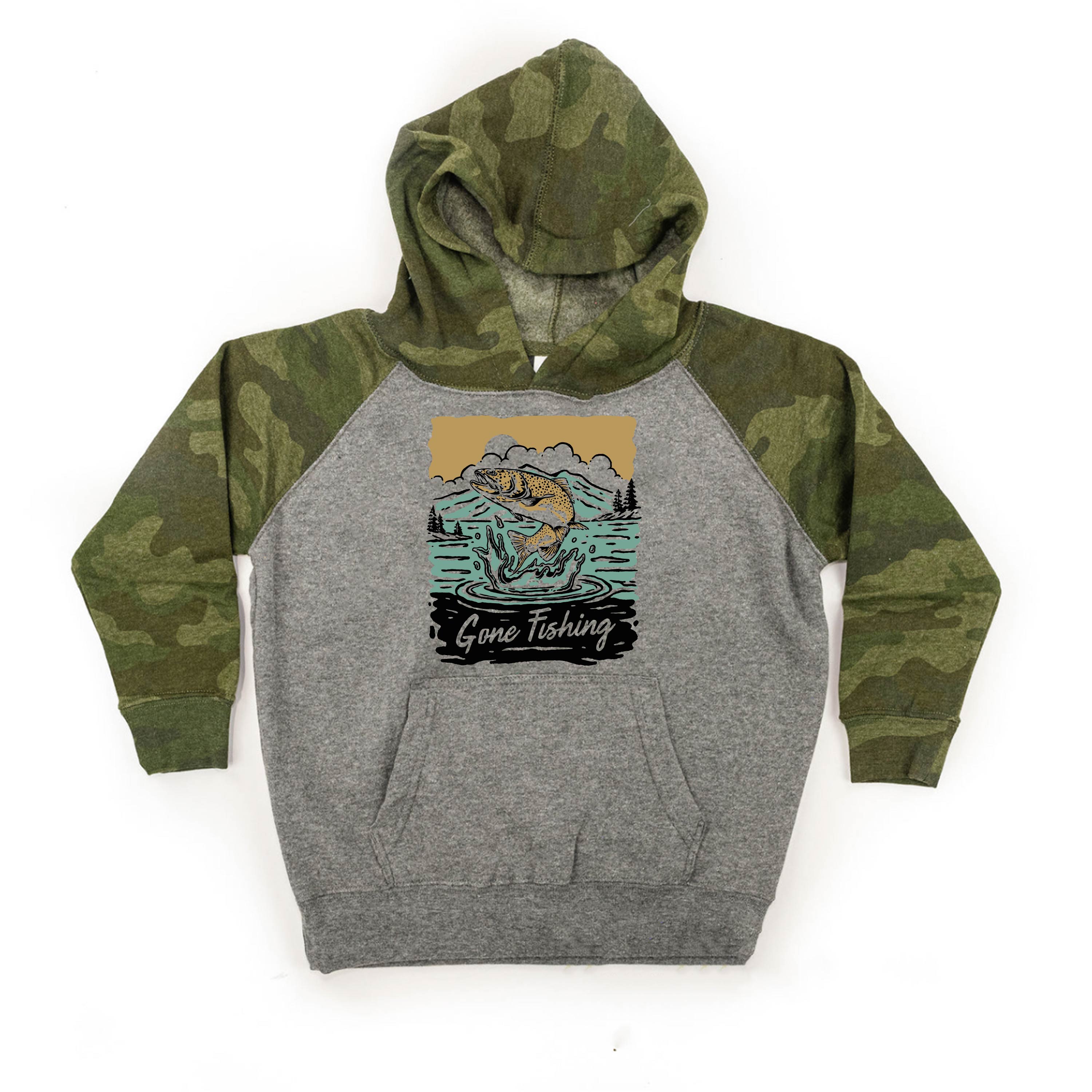 Gone Fishing - Child HOODIE Little Mama Shirt Shop LLC