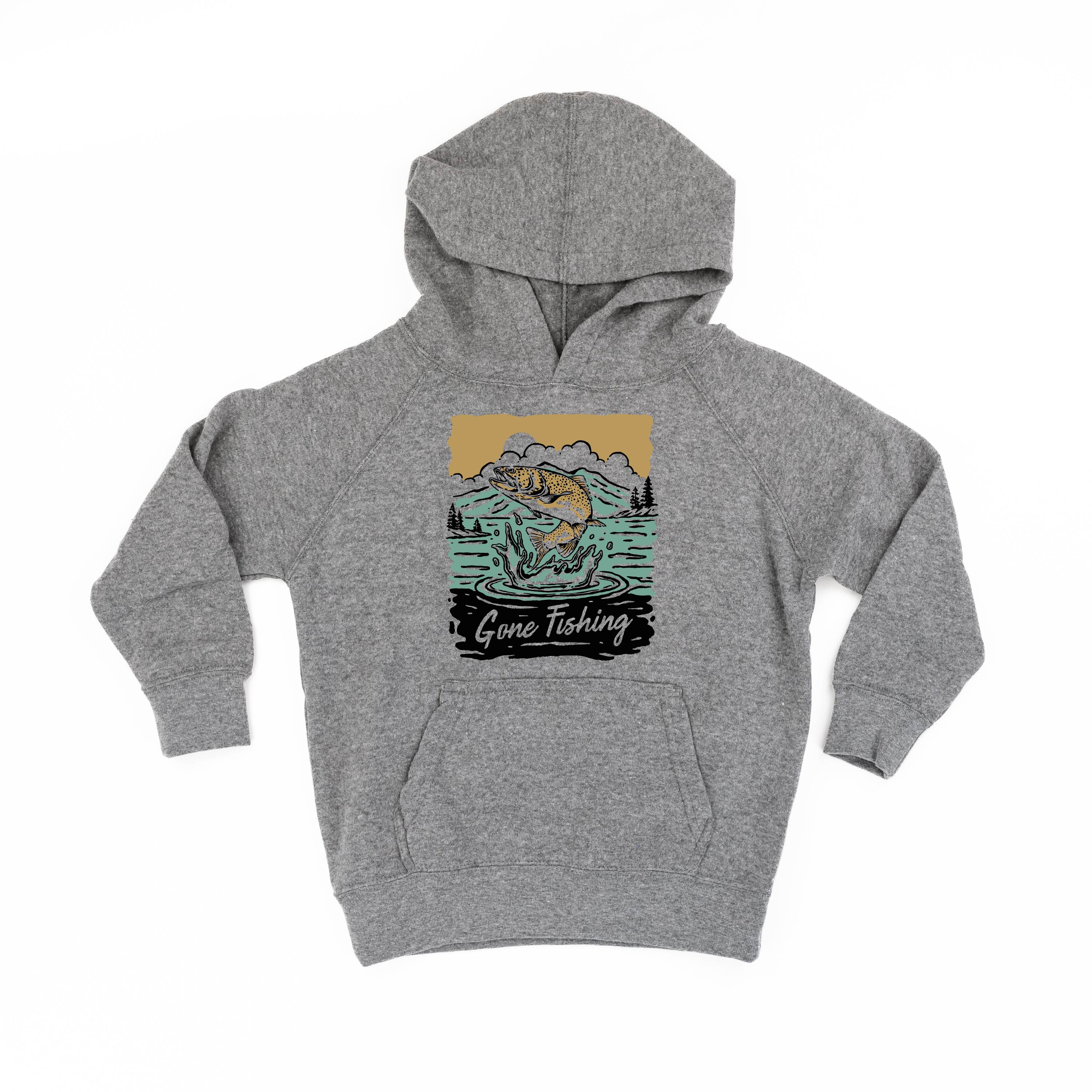 Gone Fishing - Child HOODIE Little Mama Shirt Shop LLC