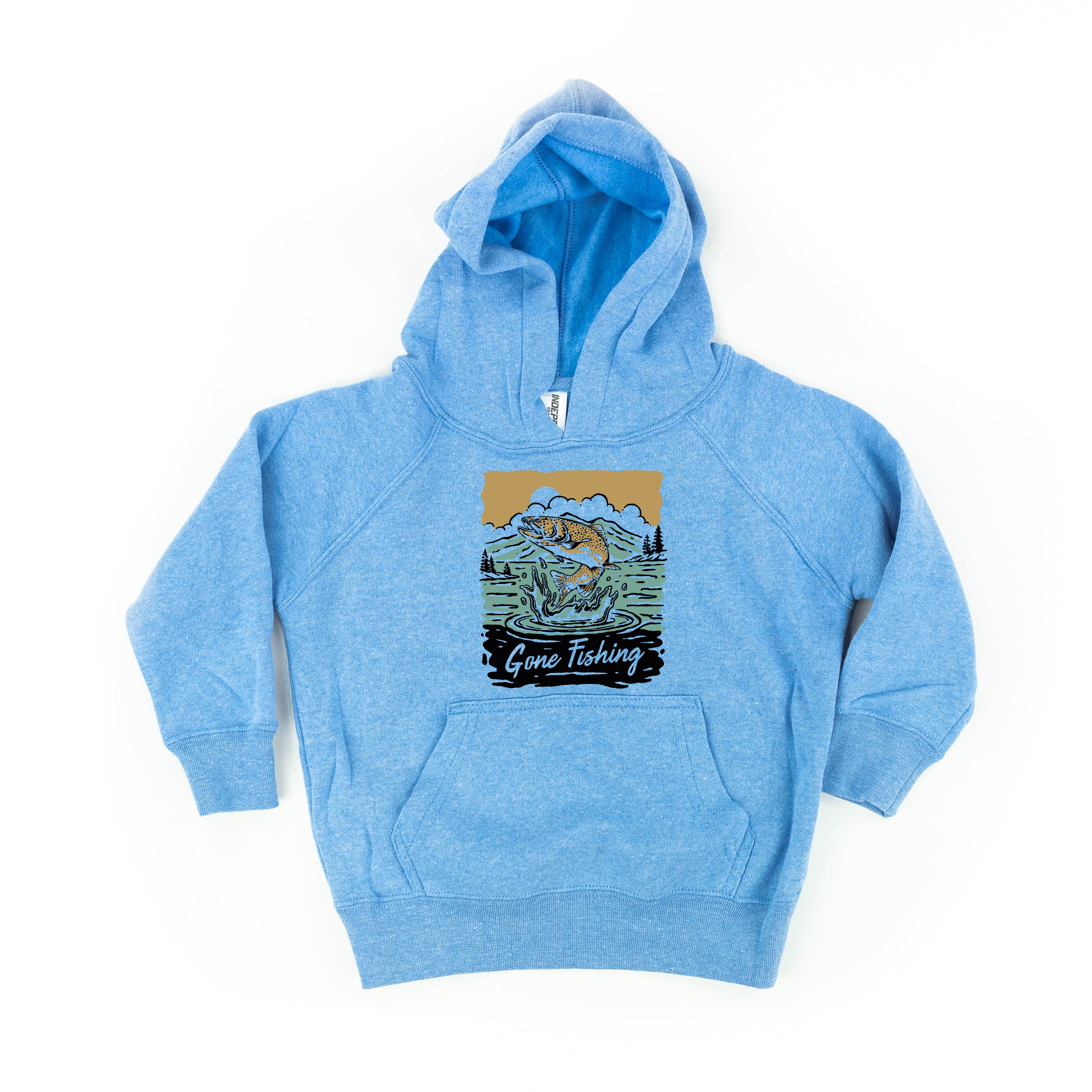 Gone Fishing - Child HOODIE Little Mama Shirt Shop LLC