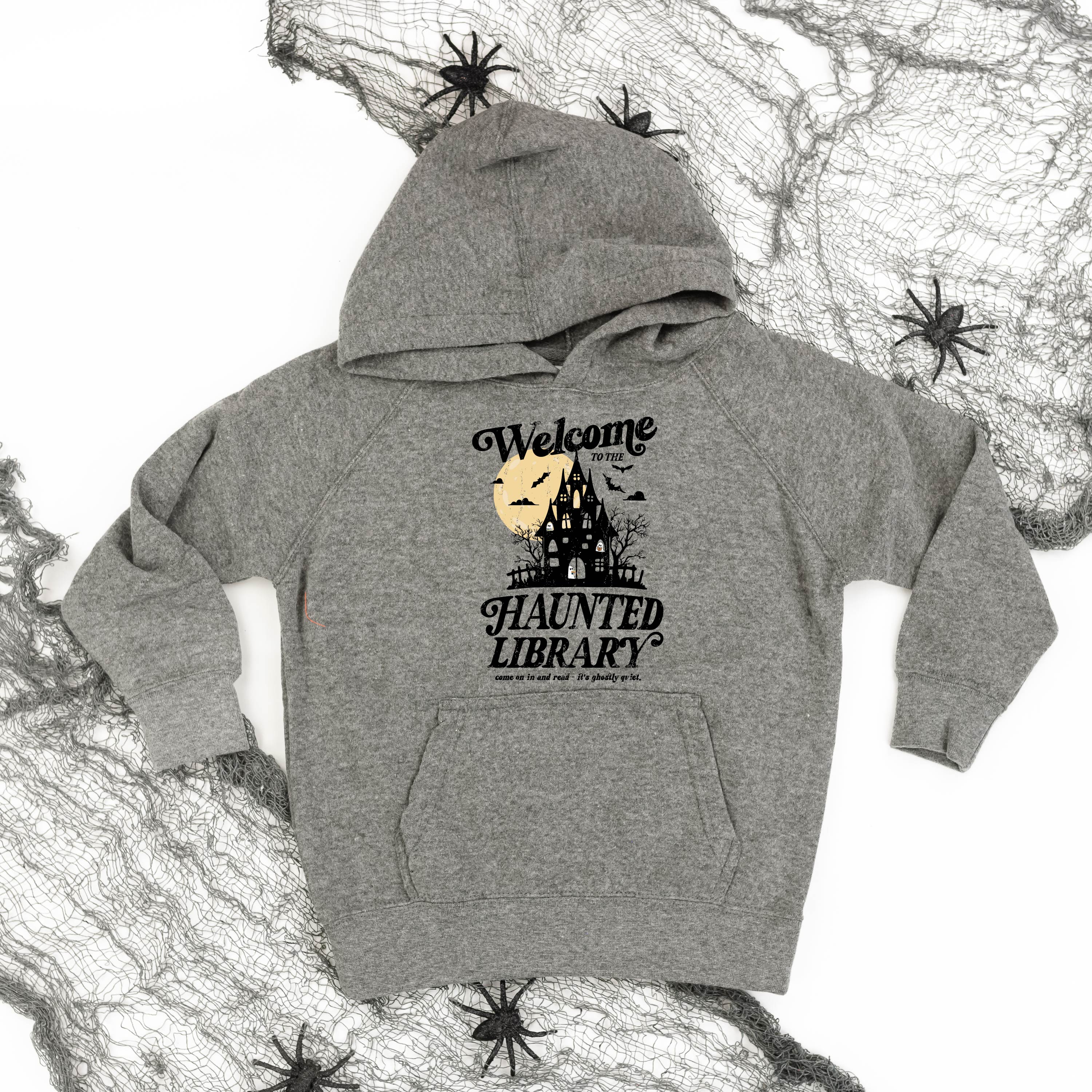 Haunted Library - NICKEL - Child Hoodie Little Mama Shirt Shop LLC