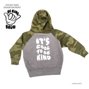 Be Kind Bruh - It's Cool to Be Kind (pf & b) - Child HOODIE Little Mama Shirt Shop LLC