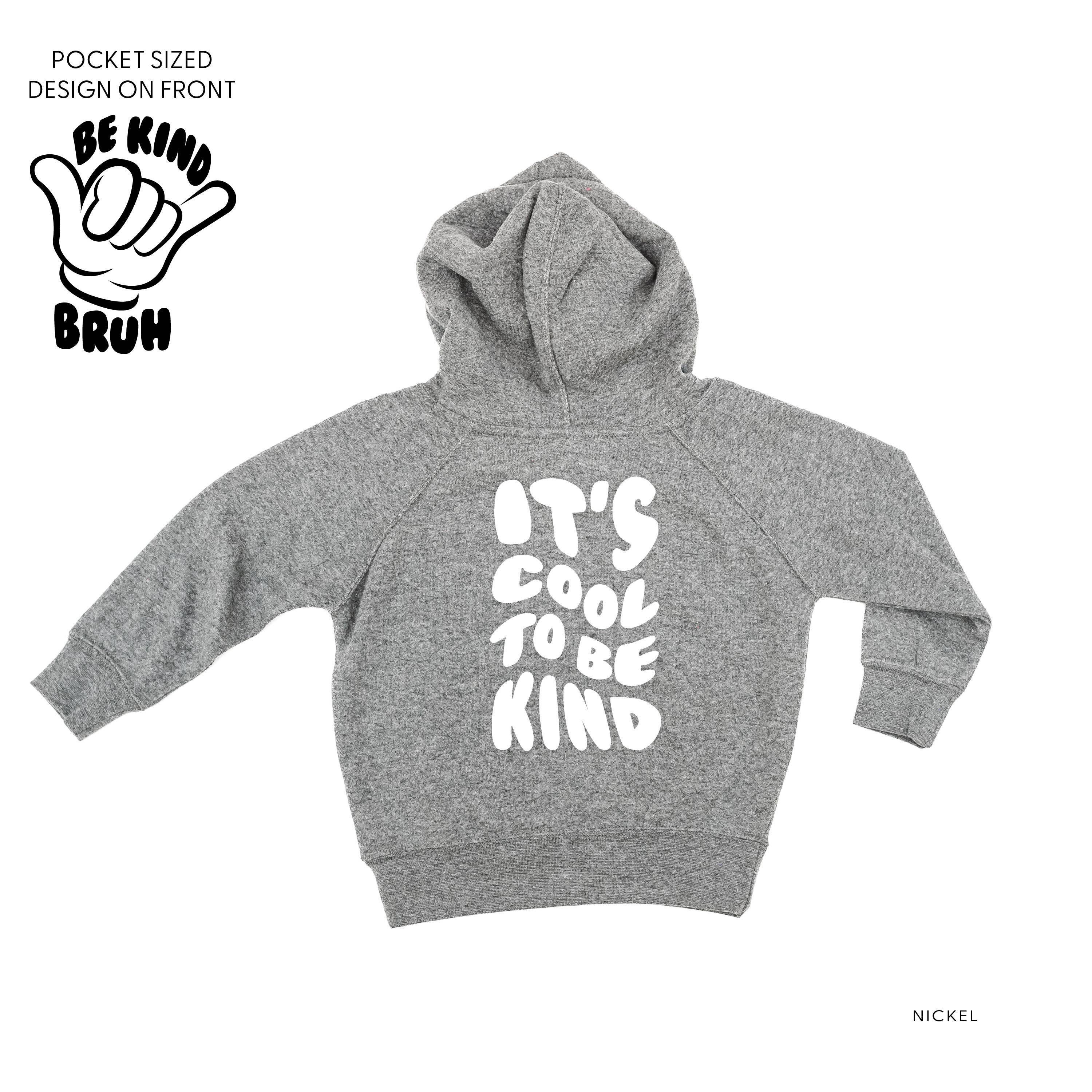Be Kind Bruh - It's Cool to Be Kind (pf & b) - Child HOODIE Little Mama Shirt Shop LLC