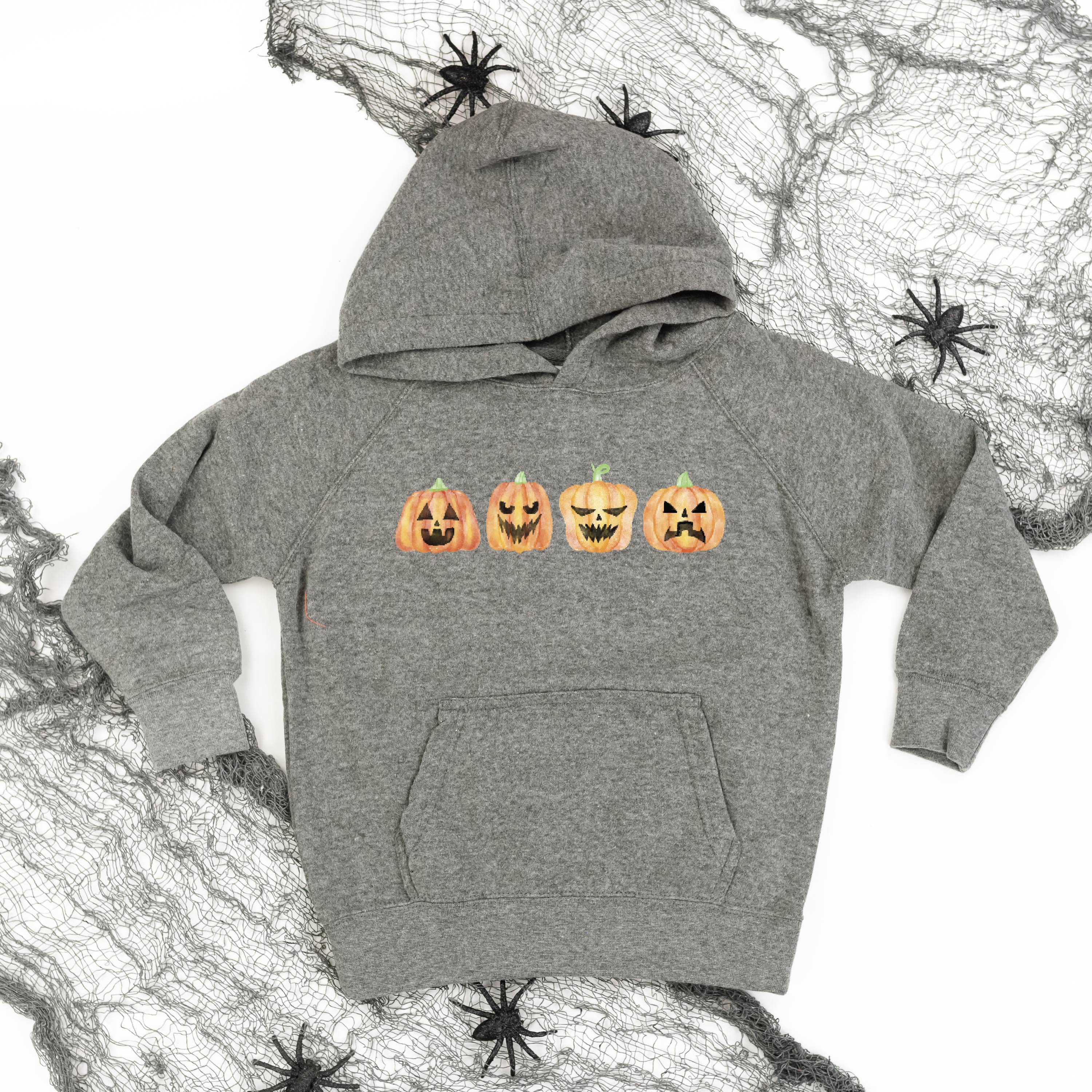 Watercolor Jack-o'-lanterns - Child Hoodie Little Mama Shirt Shop LLC