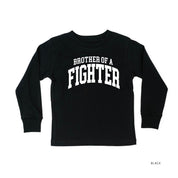 Brother of a Fighter - Varsity - Child Long Sleeve Tee Little Mama Shirt Shop