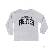 Brother of a Fighter - Varsity - Child Long Sleeve Tee Little Mama Shirt Shop