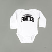 Brother of a Fighter - Varsity - Child Long Sleeve Tee Little Mama Shirt Shop