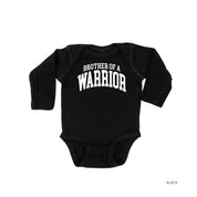 Brother of a Warrior - Varsity - Child Long Sleeve Tee Little Mama Shirt Shop