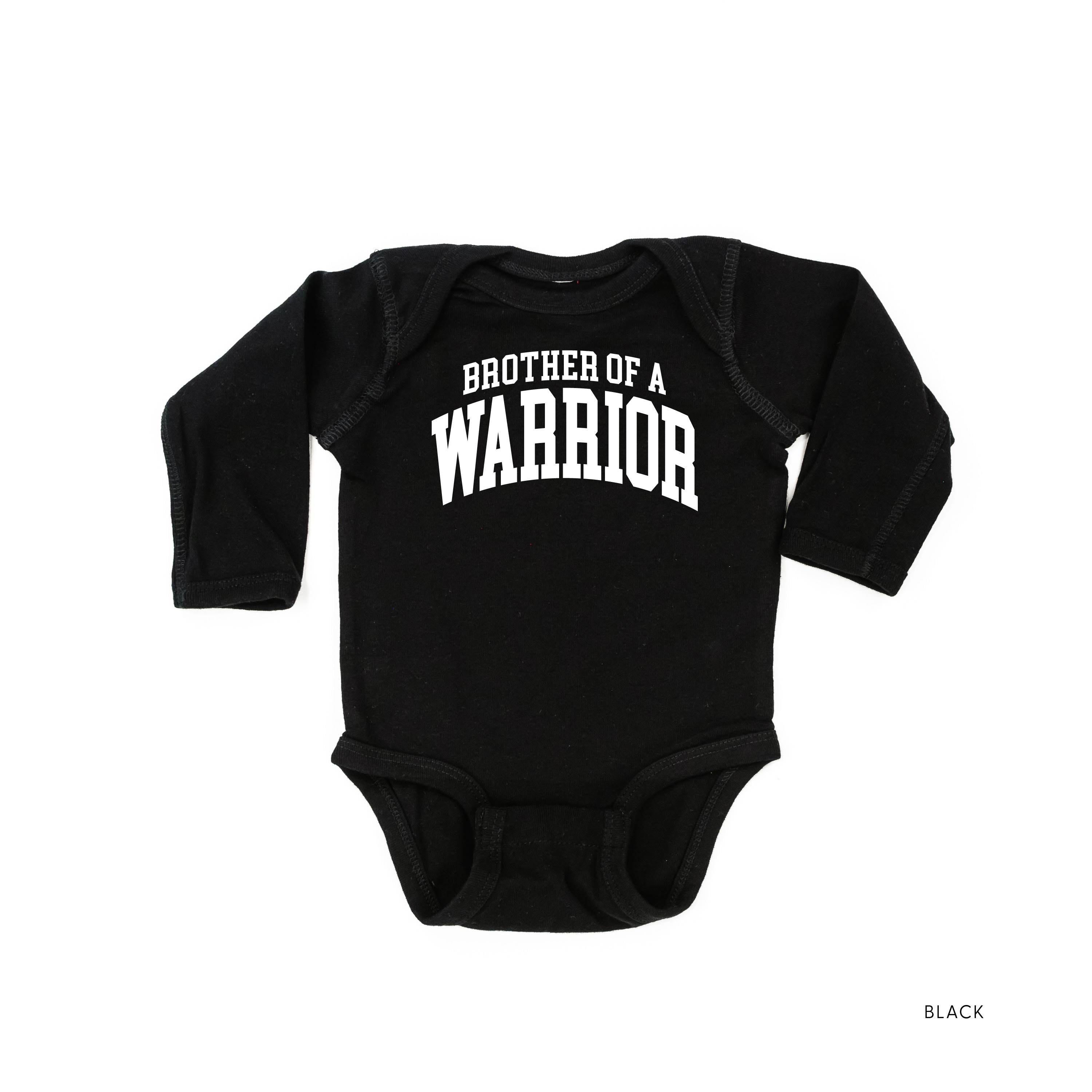 Brother of a Warrior - Varsity - Child Long Sleeve Tee Little Mama Shirt Shop
