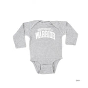 Brother of a Warrior - Varsity - Child Long Sleeve Tee Little Mama Shirt Shop