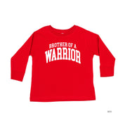 Brother of a Warrior - Varsity - Child Long Sleeve Tee Little Mama Shirt Shop
