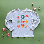 Classic Watercolor Christmas - Child LONG SLEEVE Tee Little Mama Shirt Shop