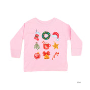 Classic Watercolor Christmas - Child LONG SLEEVE Tee Little Mama Shirt Shop