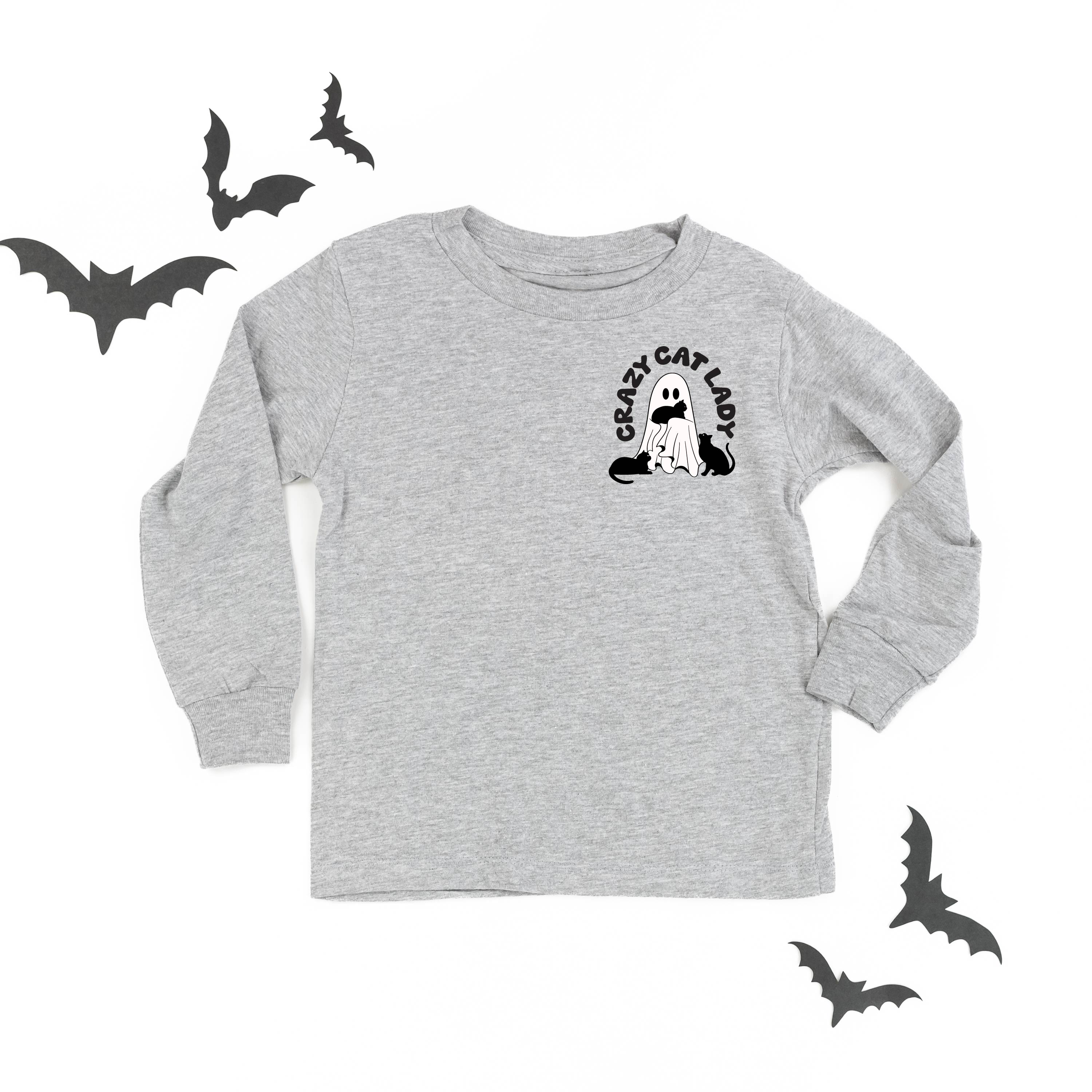 Crazy Cat Lady - POCKET DESIGN - Long Sleeve Child Shirt Little Mama Shirt Shop