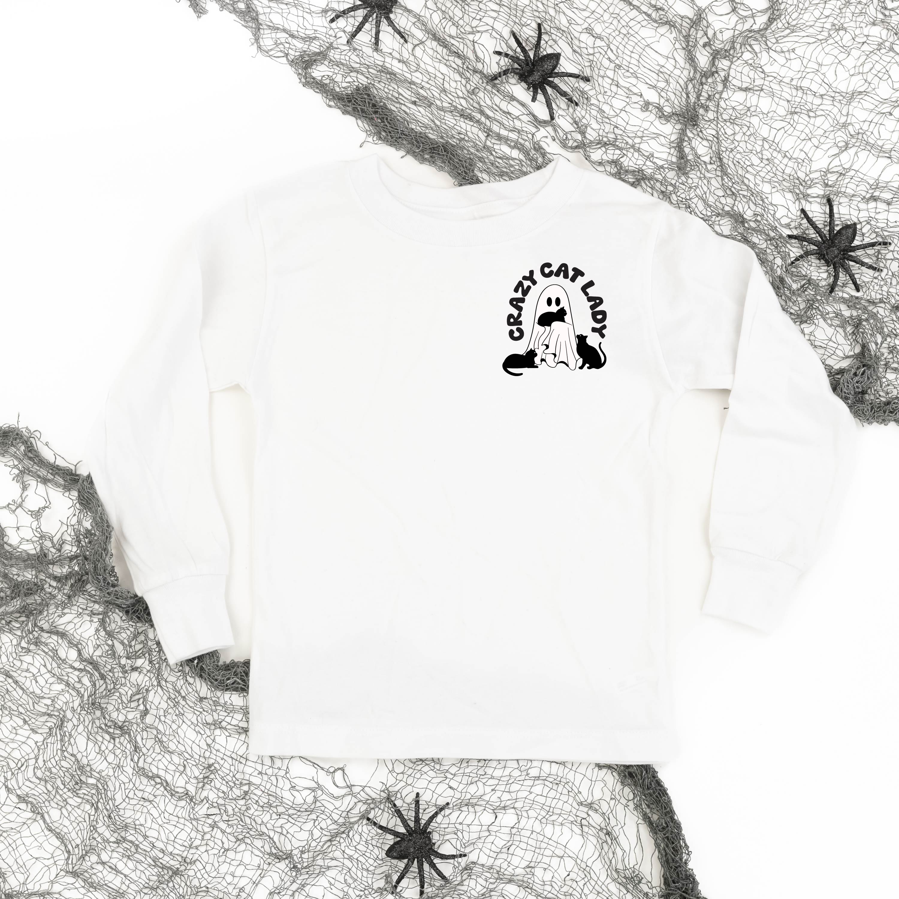 Crazy Cat Lady - POCKET DESIGN - Long Sleeve Child Shirt Little Mama Shirt Shop