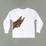 Cutthroat Trout - Hand Drawn - Child LONG SLEEVE Tee Little Mama Shirt Shop