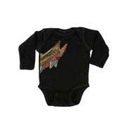 Cutthroat Trout - Hand Drawn - Child LONG SLEEVE Tee Little Mama Shirt Shop