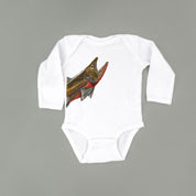 Cutthroat Trout - Hand Drawn - Child LONG SLEEVE Tee Little Mama Shirt Shop