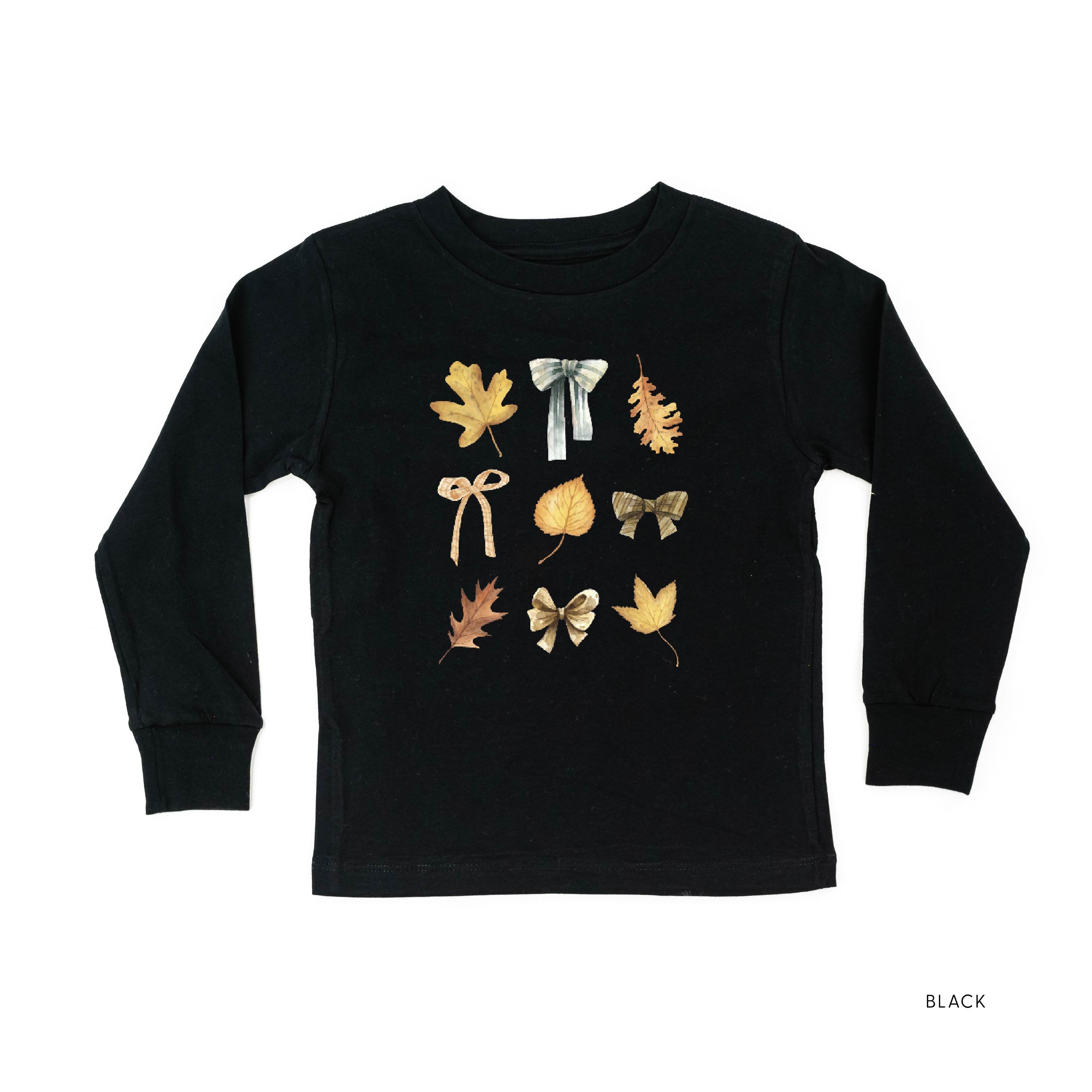 Dainty Bows and Leaves - Long Sleeve Child Shirt Little Mama Shirt Shop