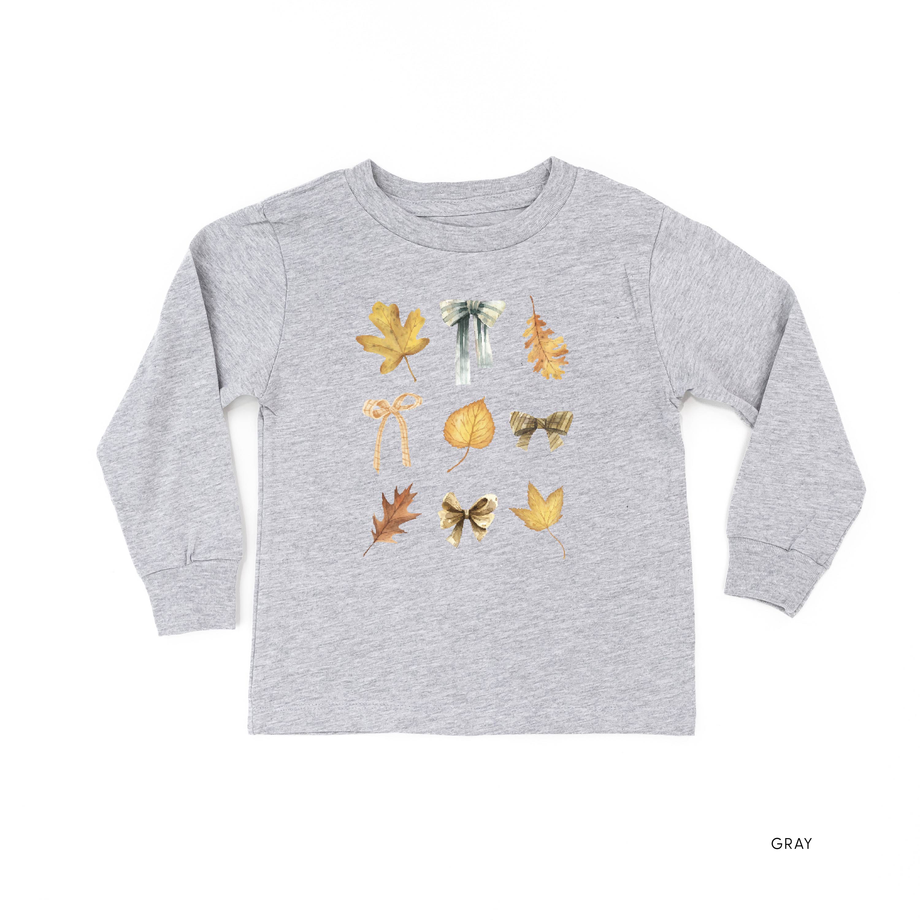 Dainty Bows and Leaves - Long Sleeve Child Shirt Little Mama Shirt Shop