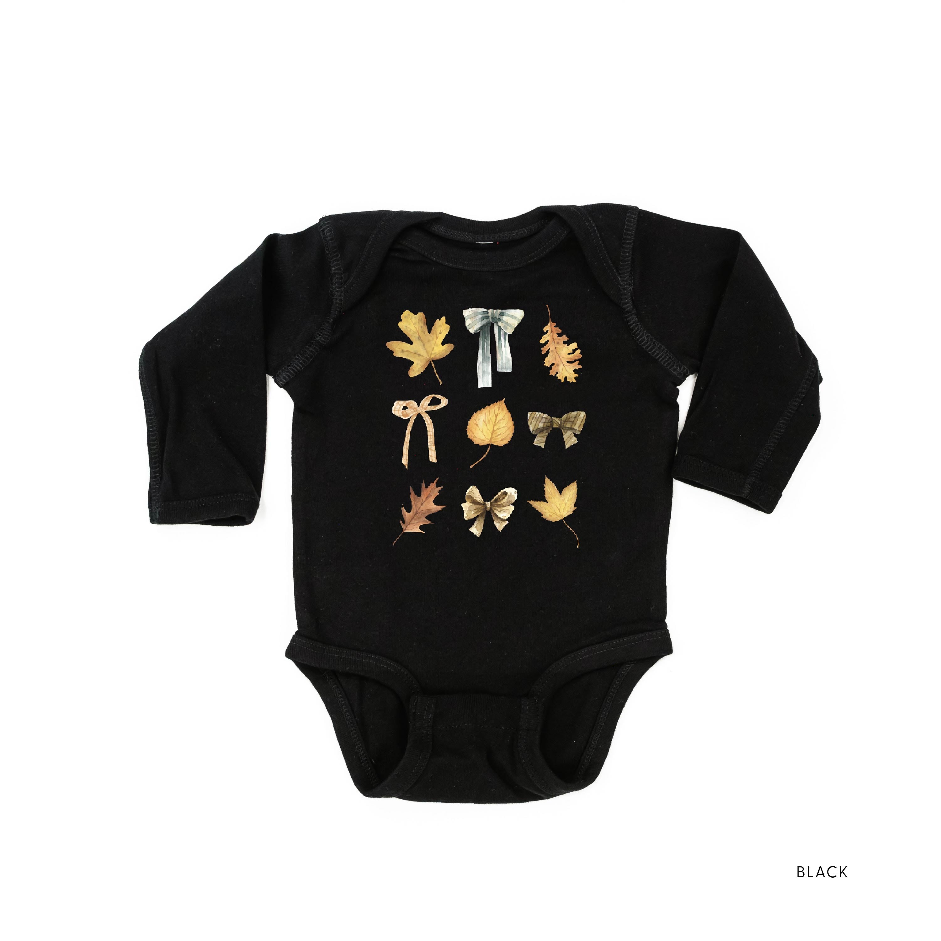Dainty Bows and Leaves - Long Sleeve Child Shirt Little Mama Shirt Shop