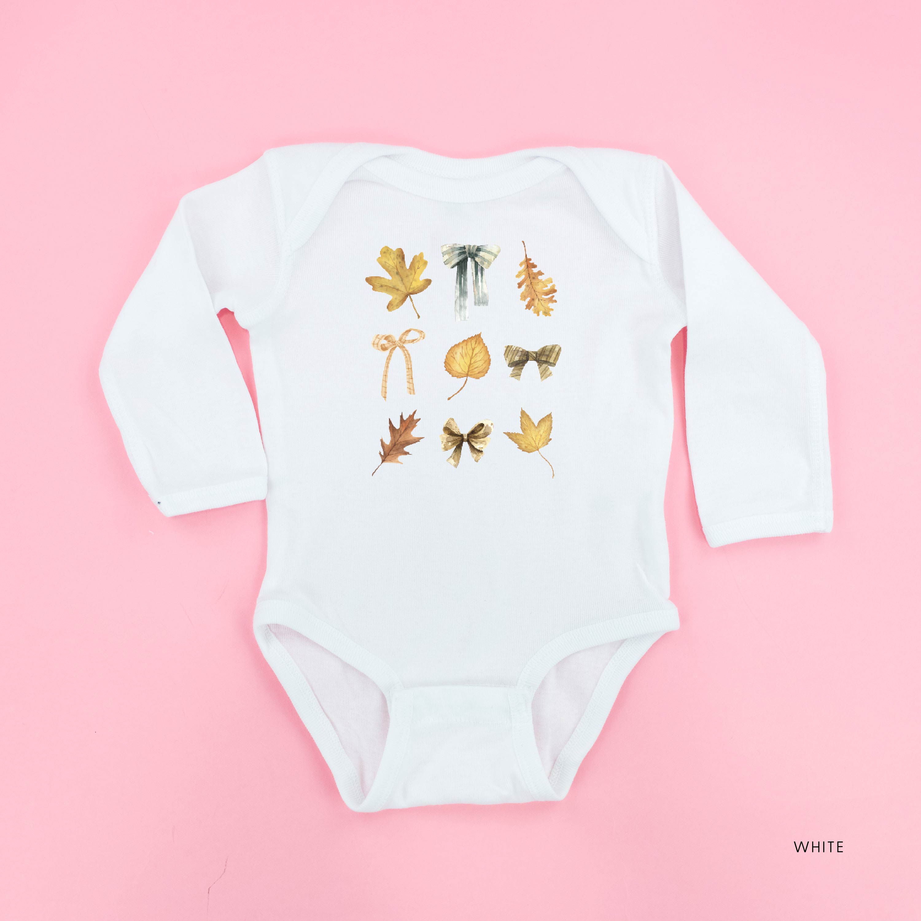Dainty Bows and Leaves - Long Sleeve Child Shirt Little Mama Shirt Shop