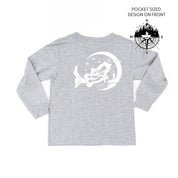 Fishing Compass - Fishing Scene (pf&b) - Child LONG SLEEVE Tee Little Mama Shirt Shop