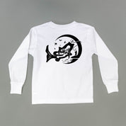 Fishing Compass - Fishing Scene (pf&b) - Child LONG SLEEVE Tee Little Mama Shirt Shop