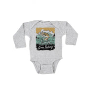 Gone Fishing - Child LONG SLEEVE Tee Little Mama Shirt Shop