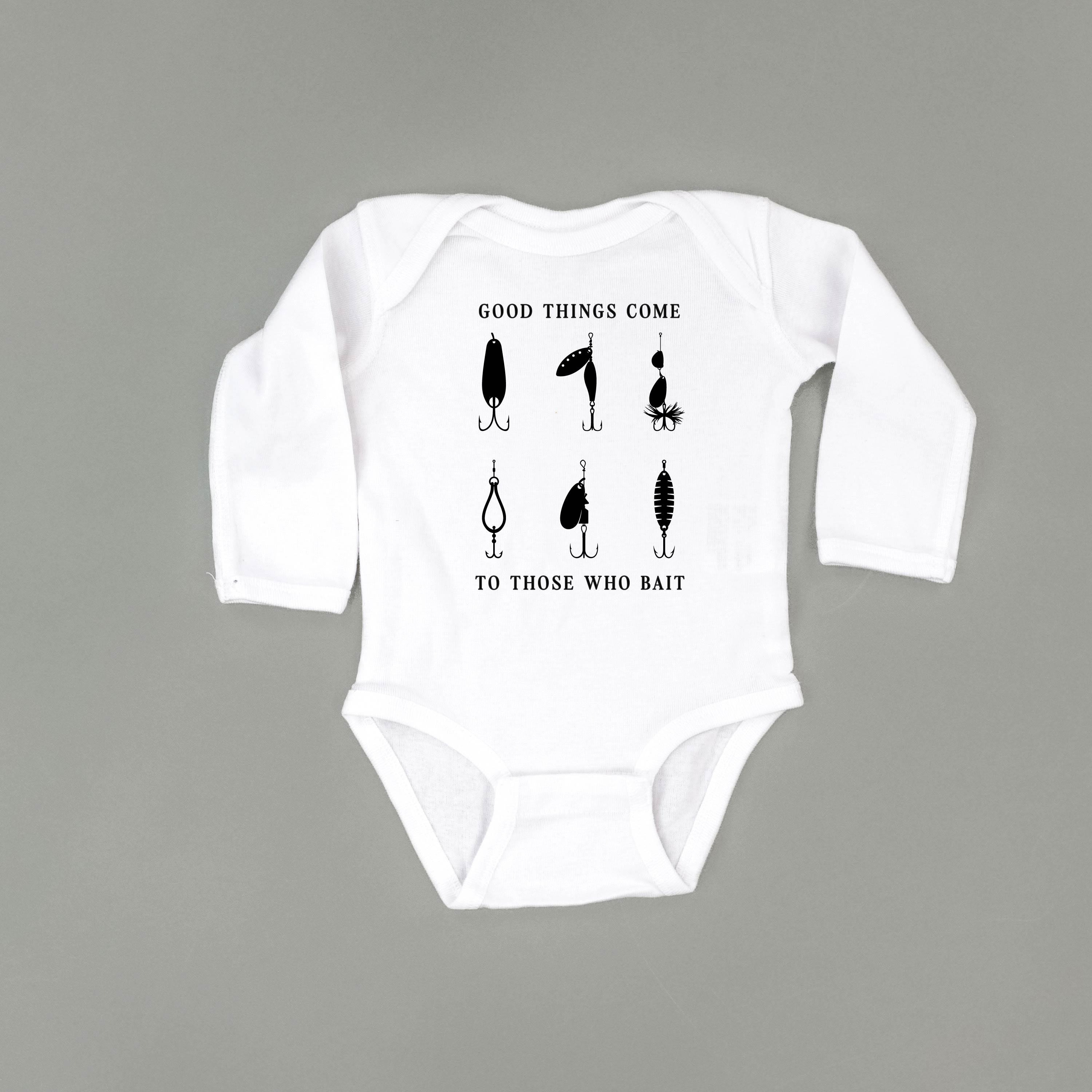 Good Things Come to Those Who Bait - Child LONG SLEEVE Tee Little Mama Shirt Shop
