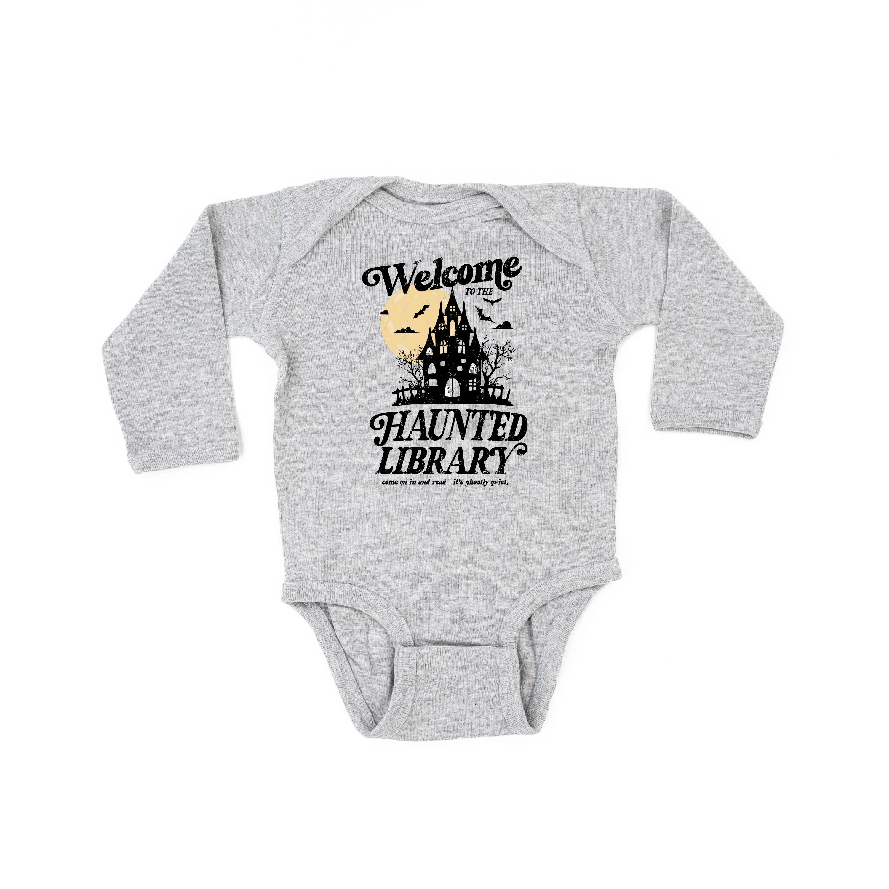 Haunted Library - Long Sleeve Child Shirt Little Mama Shirt Shop