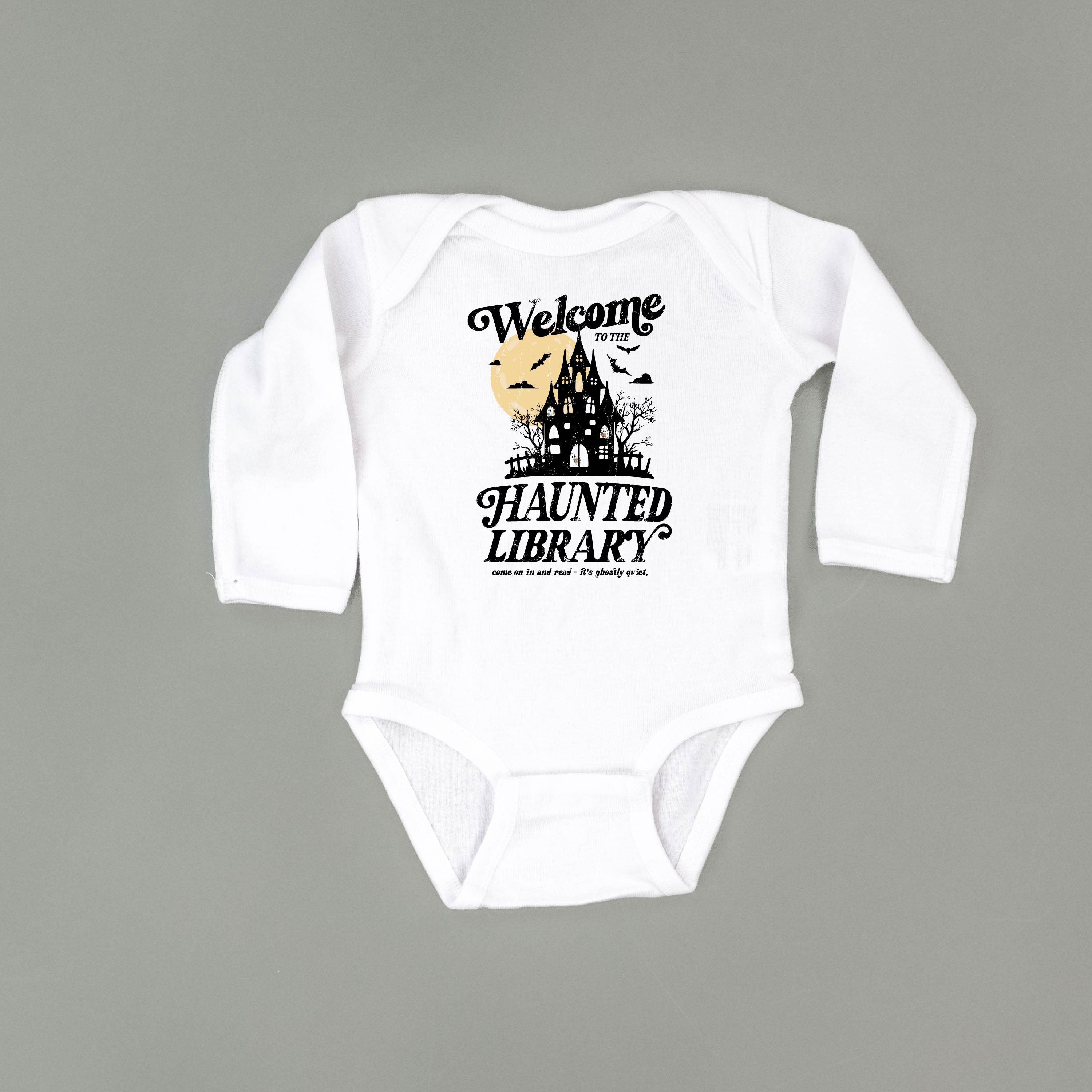 Haunted Library - Long Sleeve Child Shirt Little Mama Shirt Shop