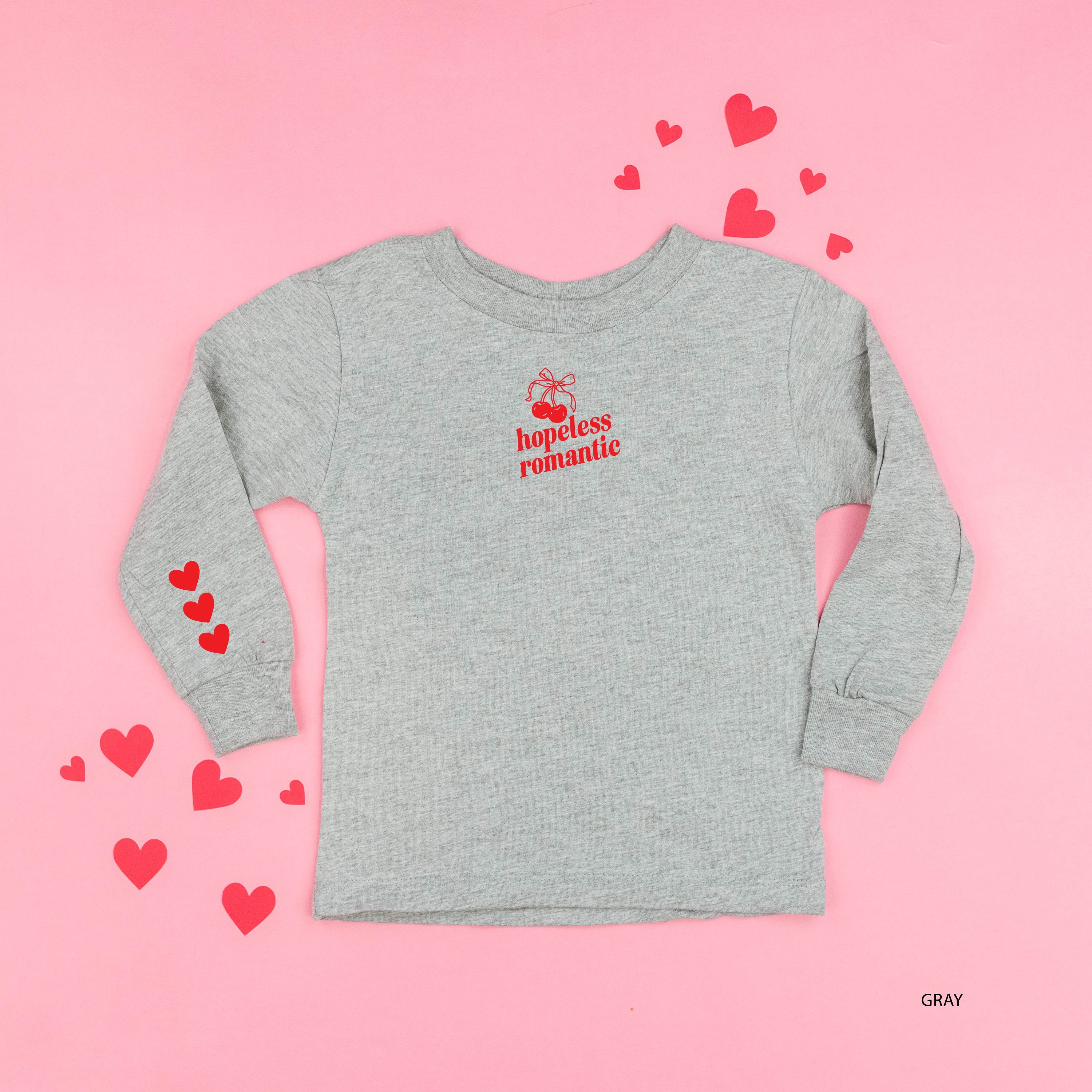Hopeless Romantic (center&sd) - Child Long Sleeve Tee Little Mama Shirt Shop