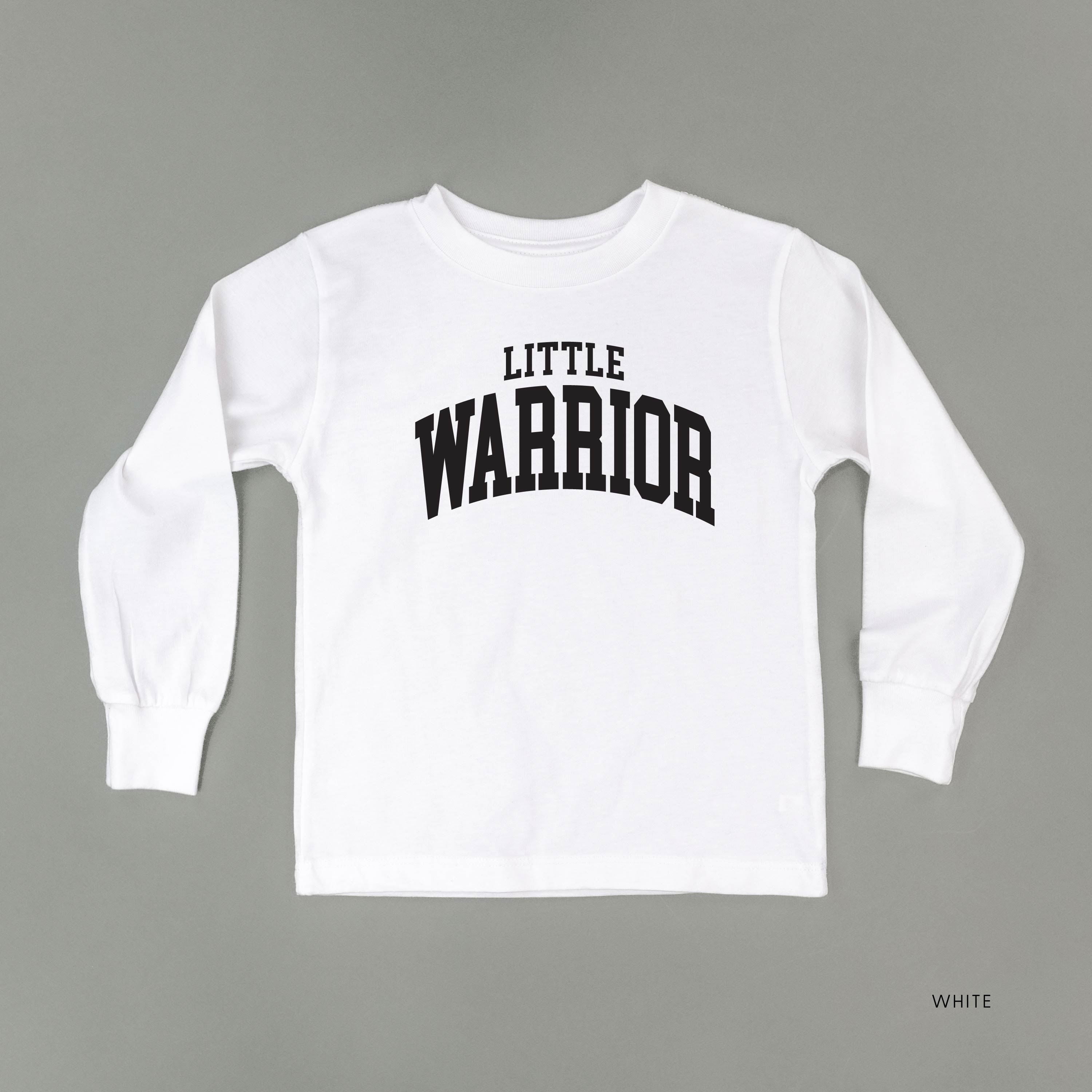 Little Warrior - Varsity - Child Long Sleeve Tee Little Mama Shirt Shop