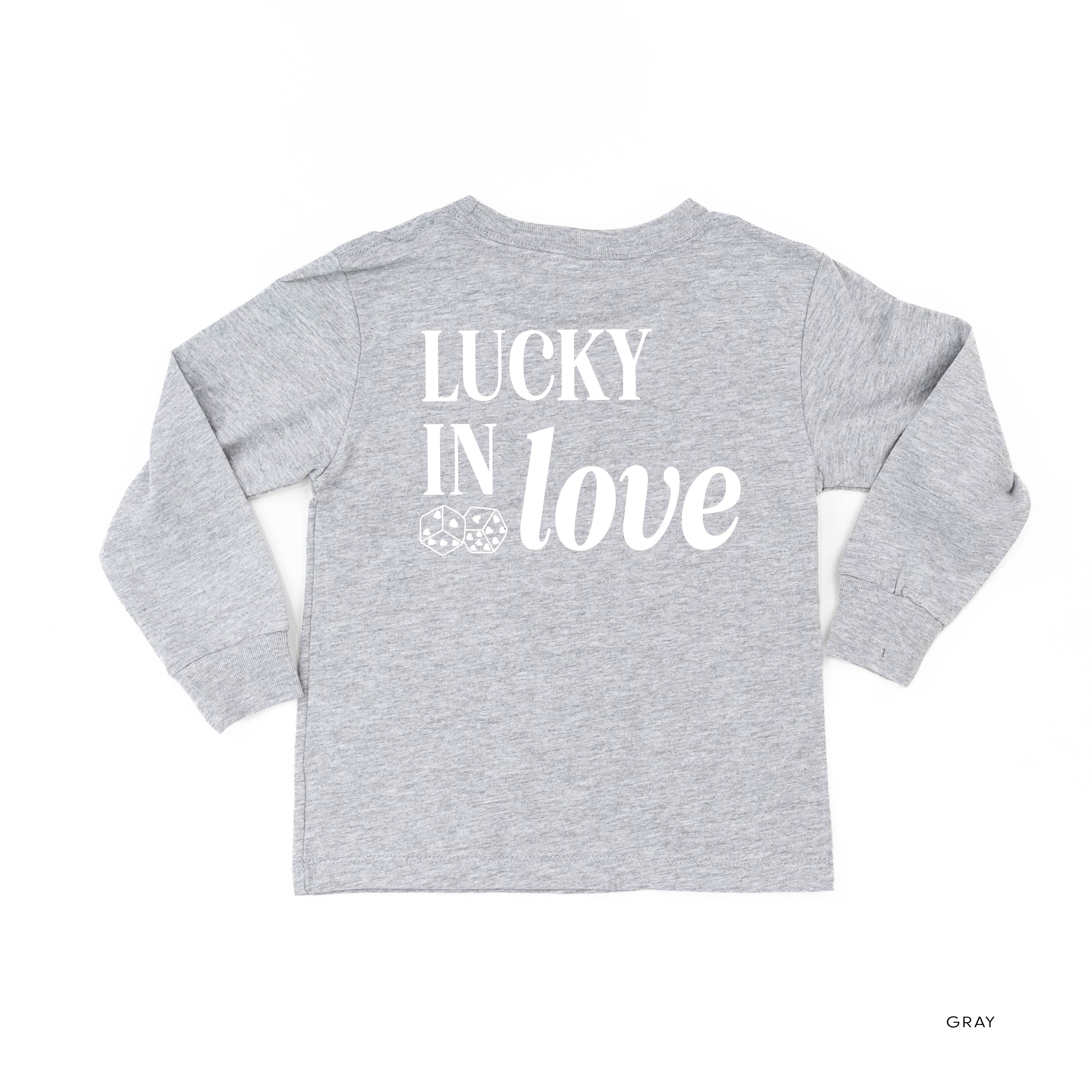 Lucky In Love - Dice (center & hd & b) - Child Long Sleeve Tee Little Mama Shirt Shop