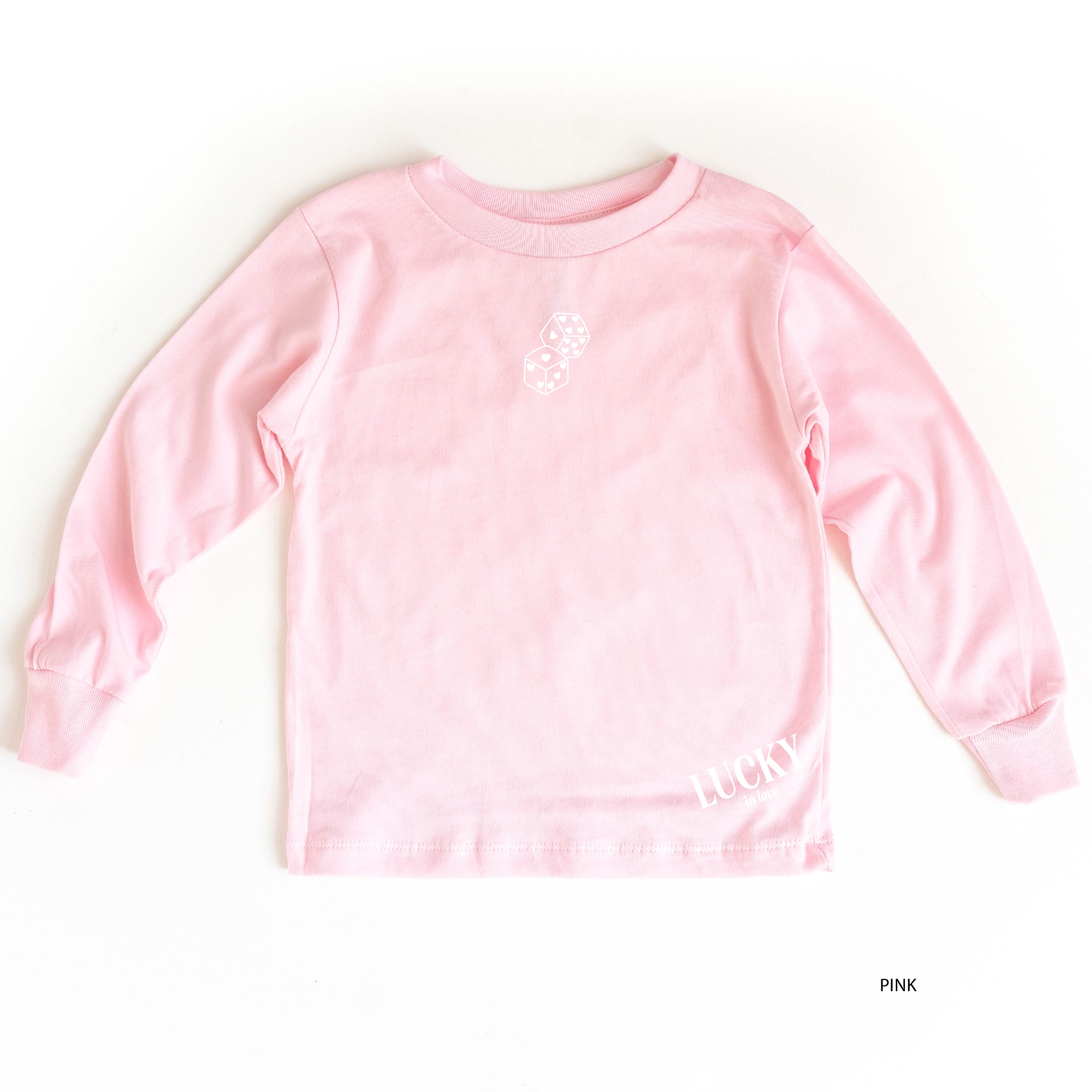 Lucky In Love - Dice (center & hd & b) - Child Long Sleeve Tee Little Mama Shirt Shop