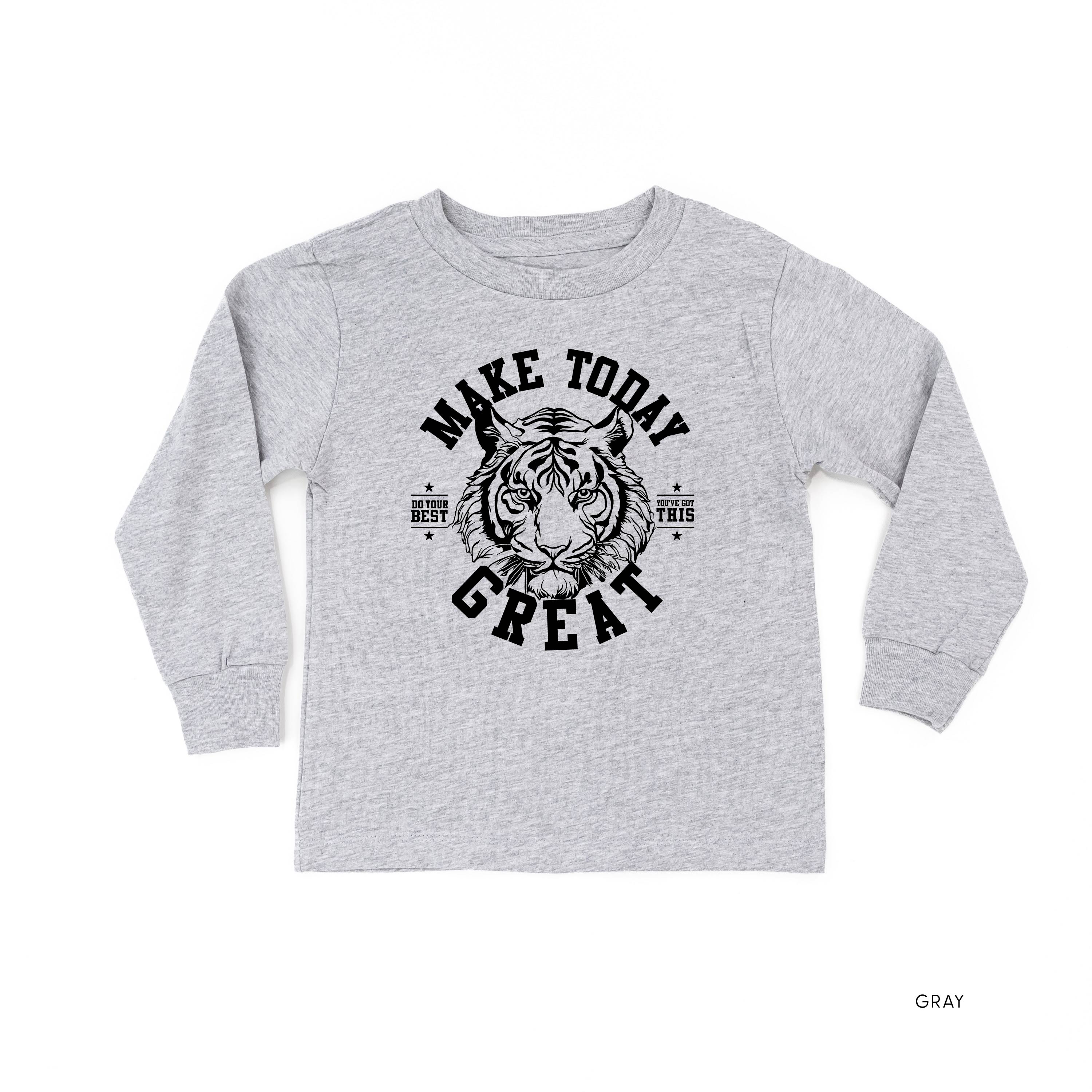 Make Today Great - TIGER - Long Sleeve Child Shirt Little Mama Shirt Shop
