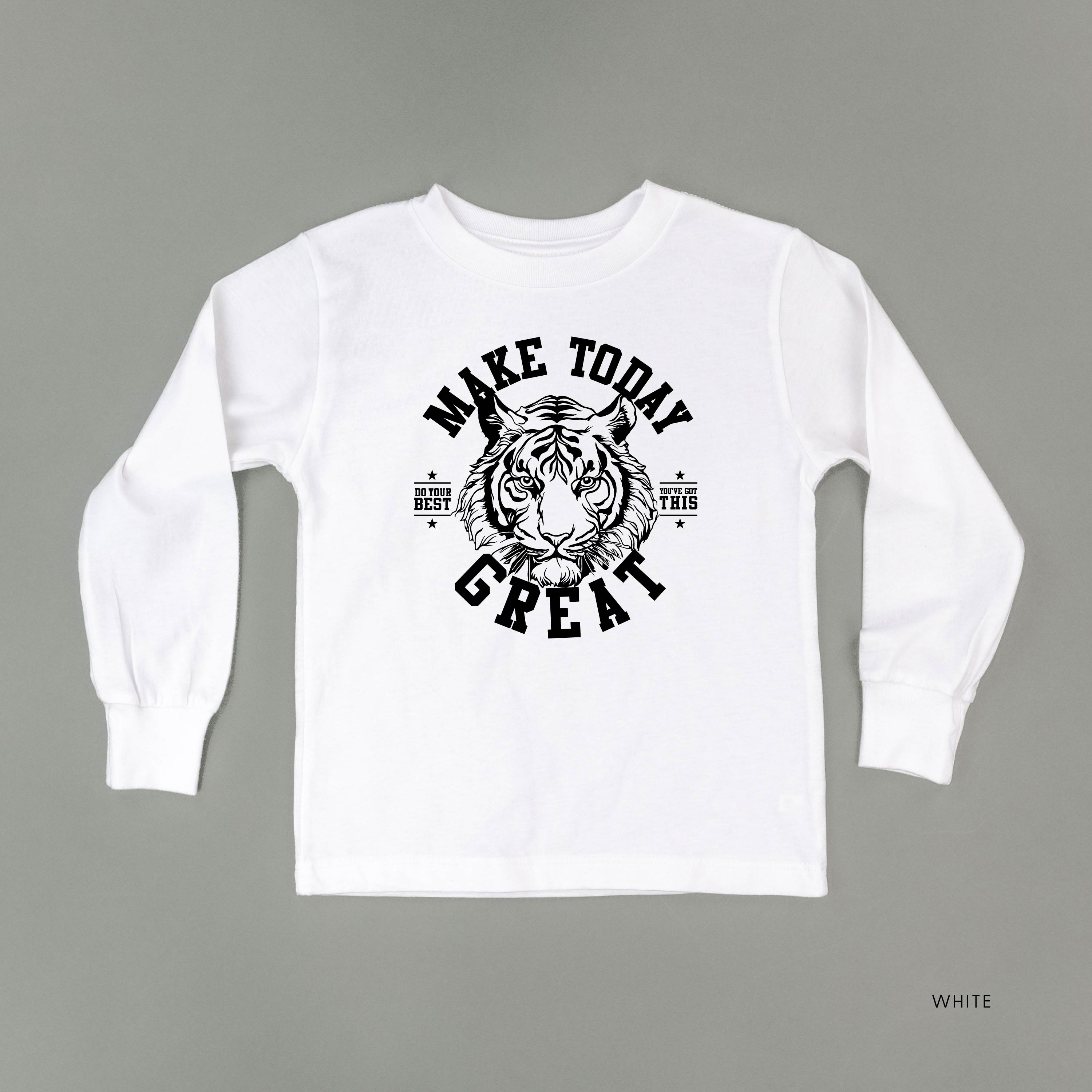 Make Today Great - TIGER - Long Sleeve Child Shirt Little Mama Shirt Shop