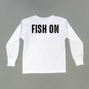 Mountain Fish & Pole - Fish On (pf&b) - Child LONG SLEEVE Tee Little Mama Shirt Shop
