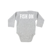 Mountain Fish & Pole - Fish On (pf&b) - Child LONG SLEEVE Tee Little Mama Shirt Shop