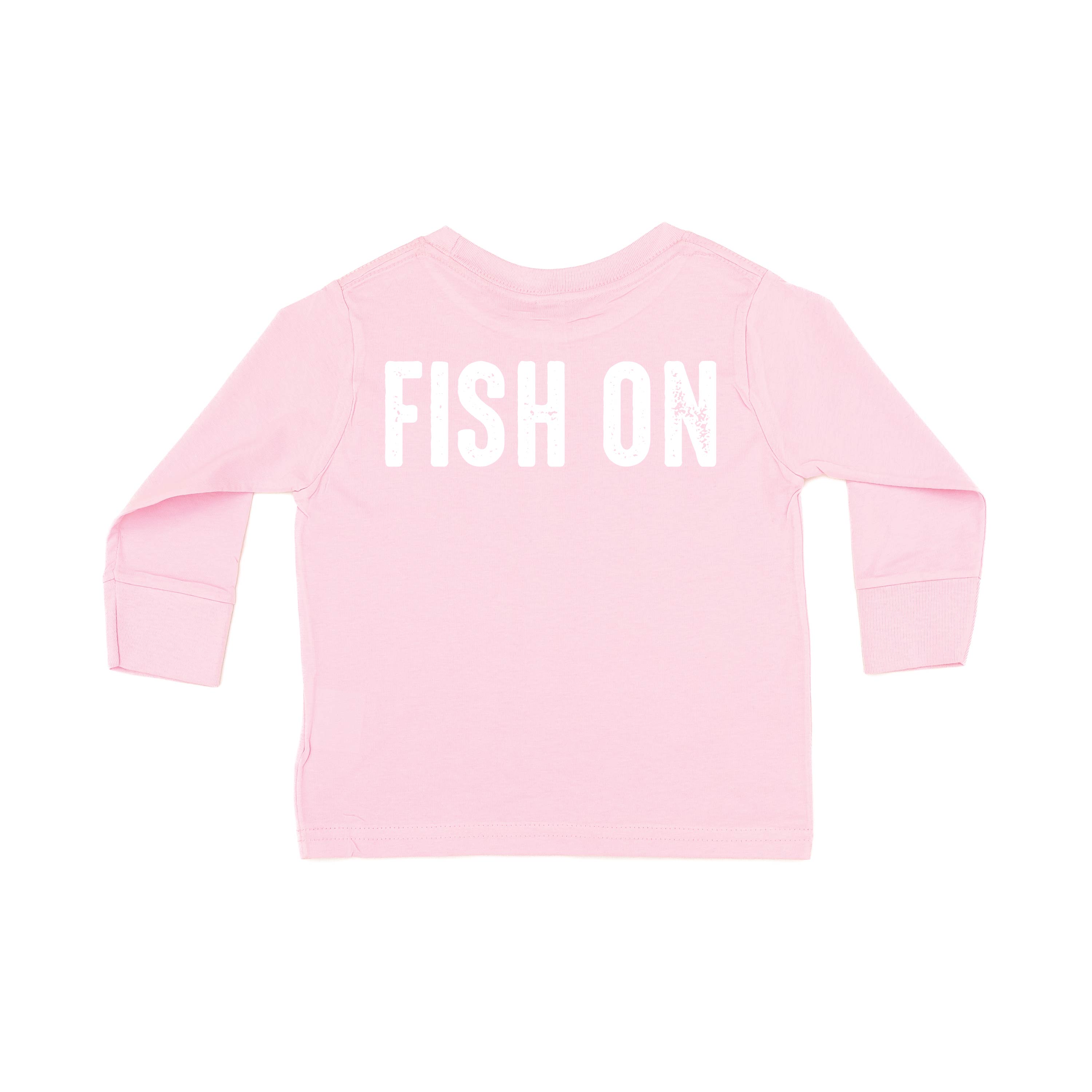 Mountain Fish & Pole - Fish On (pf&b) - Child LONG SLEEVE Tee Little Mama Shirt Shop