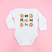 Pumpkins-n-Bows - Long Sleeve Child Shirt Little Mama Shirt Shop